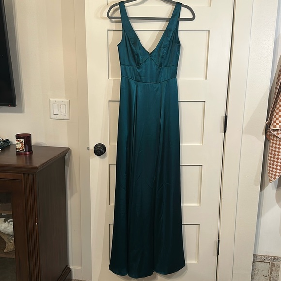 Galina Signature Dresses & Skirts - Teal silk bridesmaids dress